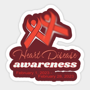 Heart disease awareness month Sticker